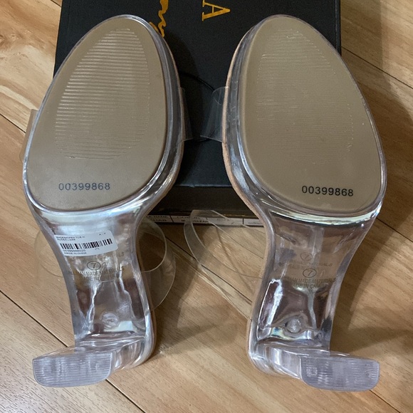 Forever 21 Clear Vinyl Lucite Block Heels - Picture 8 of 13